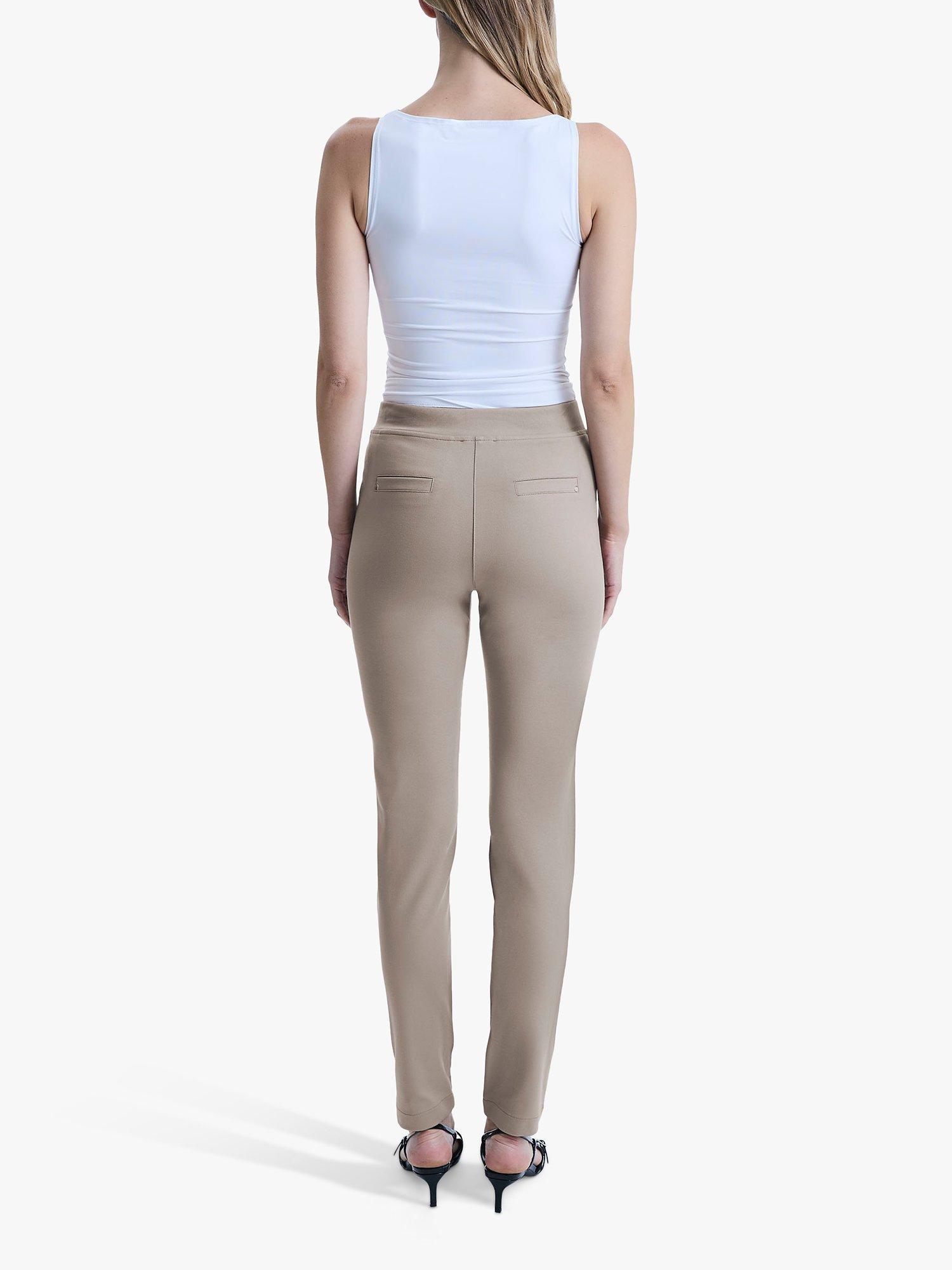 Product image 2 of 5, which shows James Lakeland Cigarette Stretch Trousers, Beige, 8