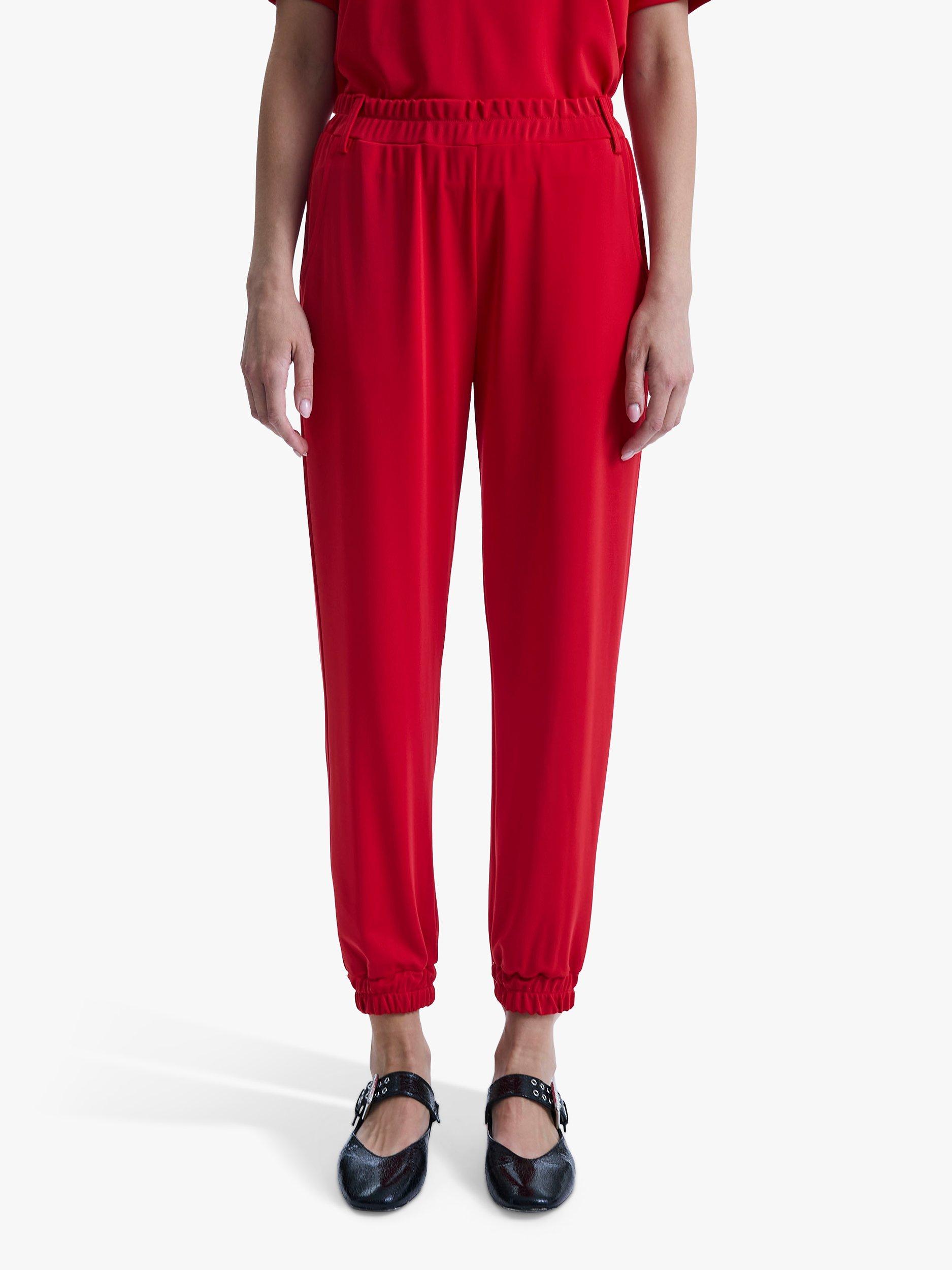 Product image 3 of 5, which shows James Lakeland Jersey Tapered Joggers, Red, 8