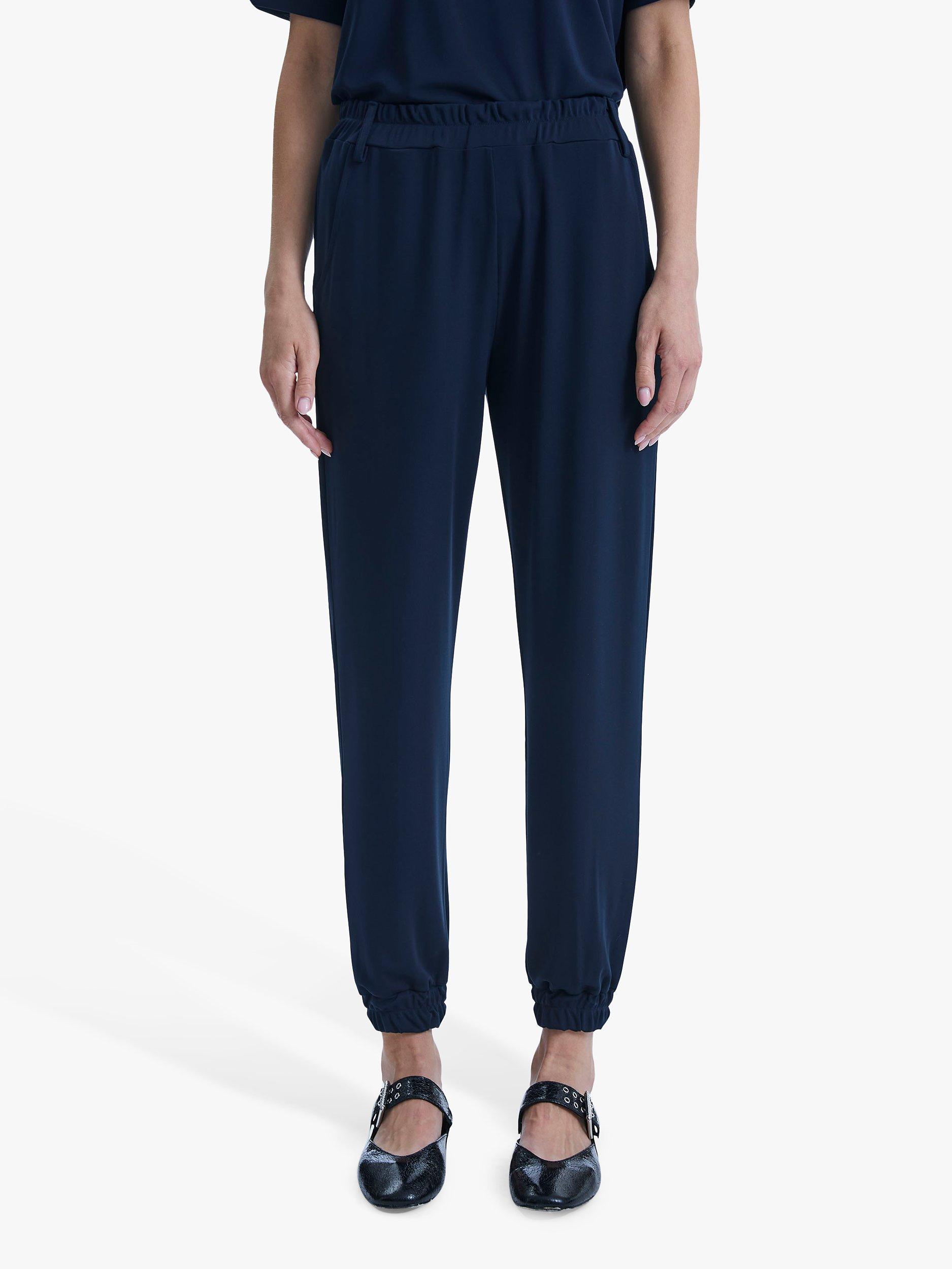 Product image 3 of 6, which shows James Lakeland Jersey Tapered Joggers, Navy, 8