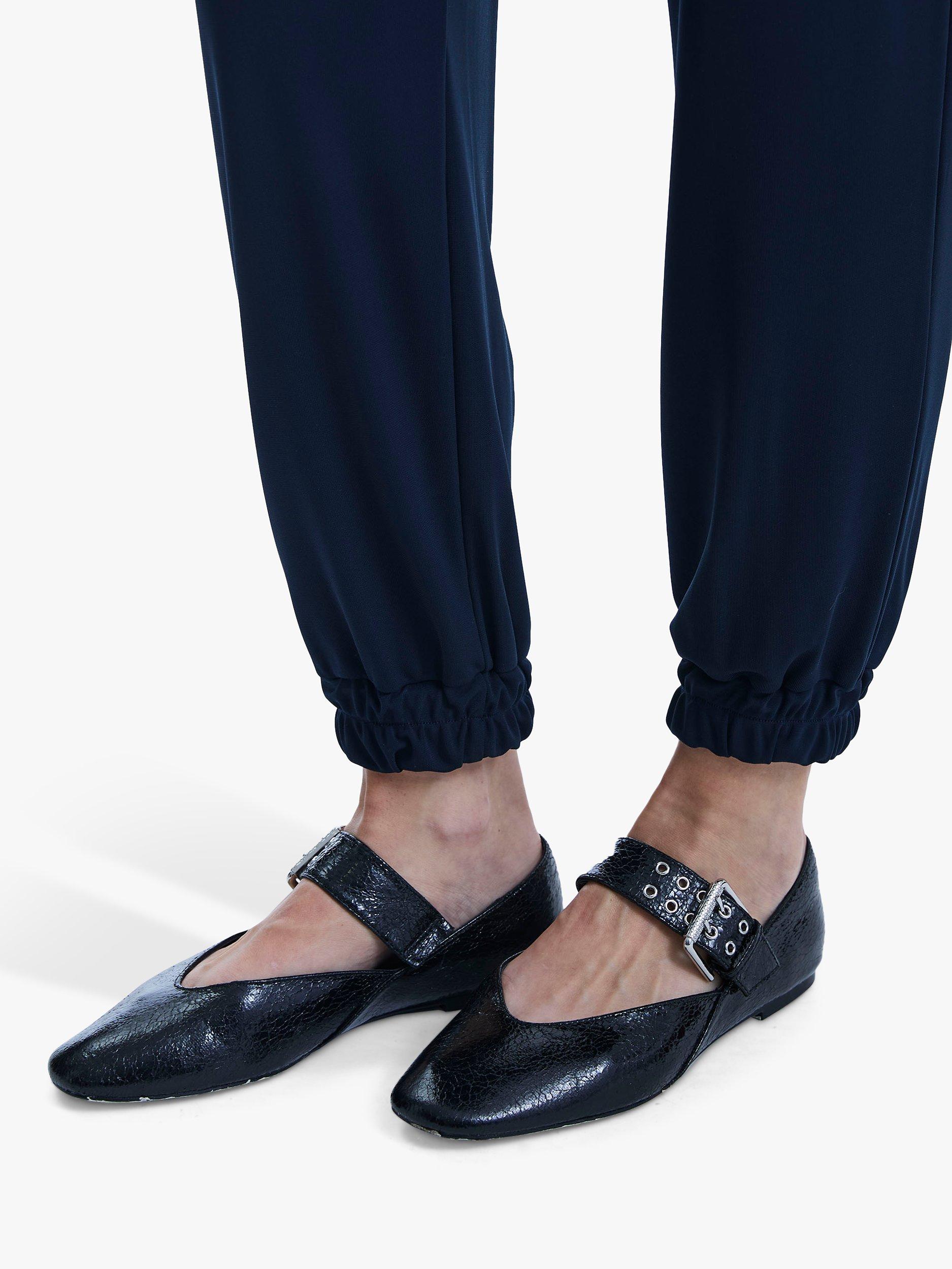 Product image 5 of 6, which shows James Lakeland Jersey Tapered Joggers, Navy, 8