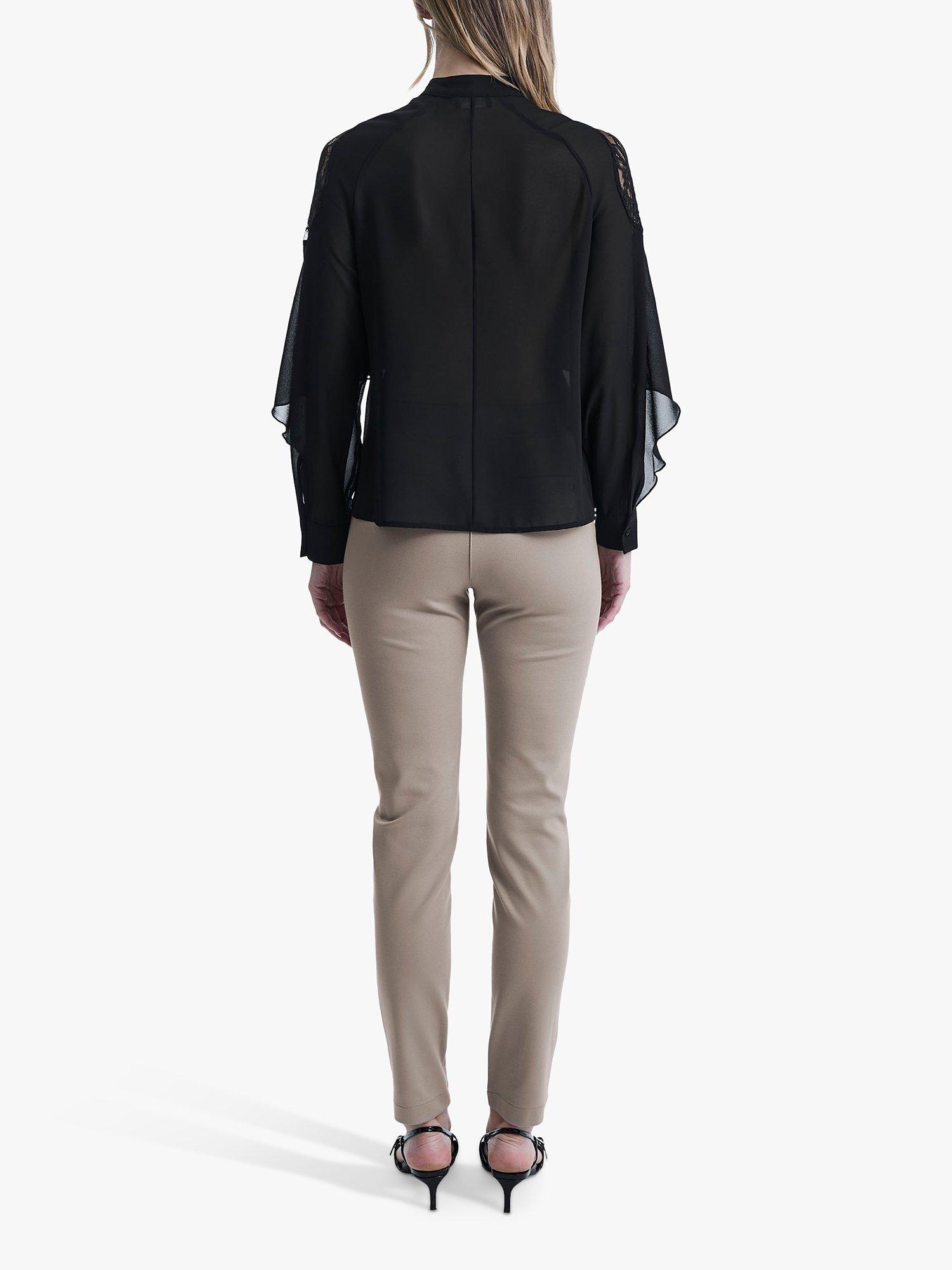 Product image 2 of 5, which shows James Lakeland Lace Detail Shirt, Black, 8