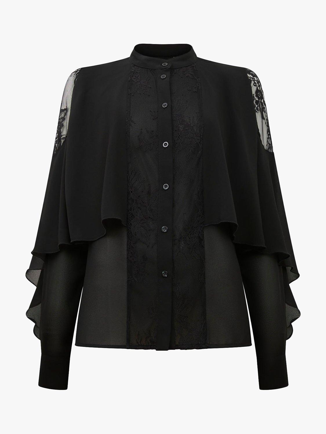 Product image 5 of 5, which shows James Lakeland Lace Detail Shirt, Black, 8