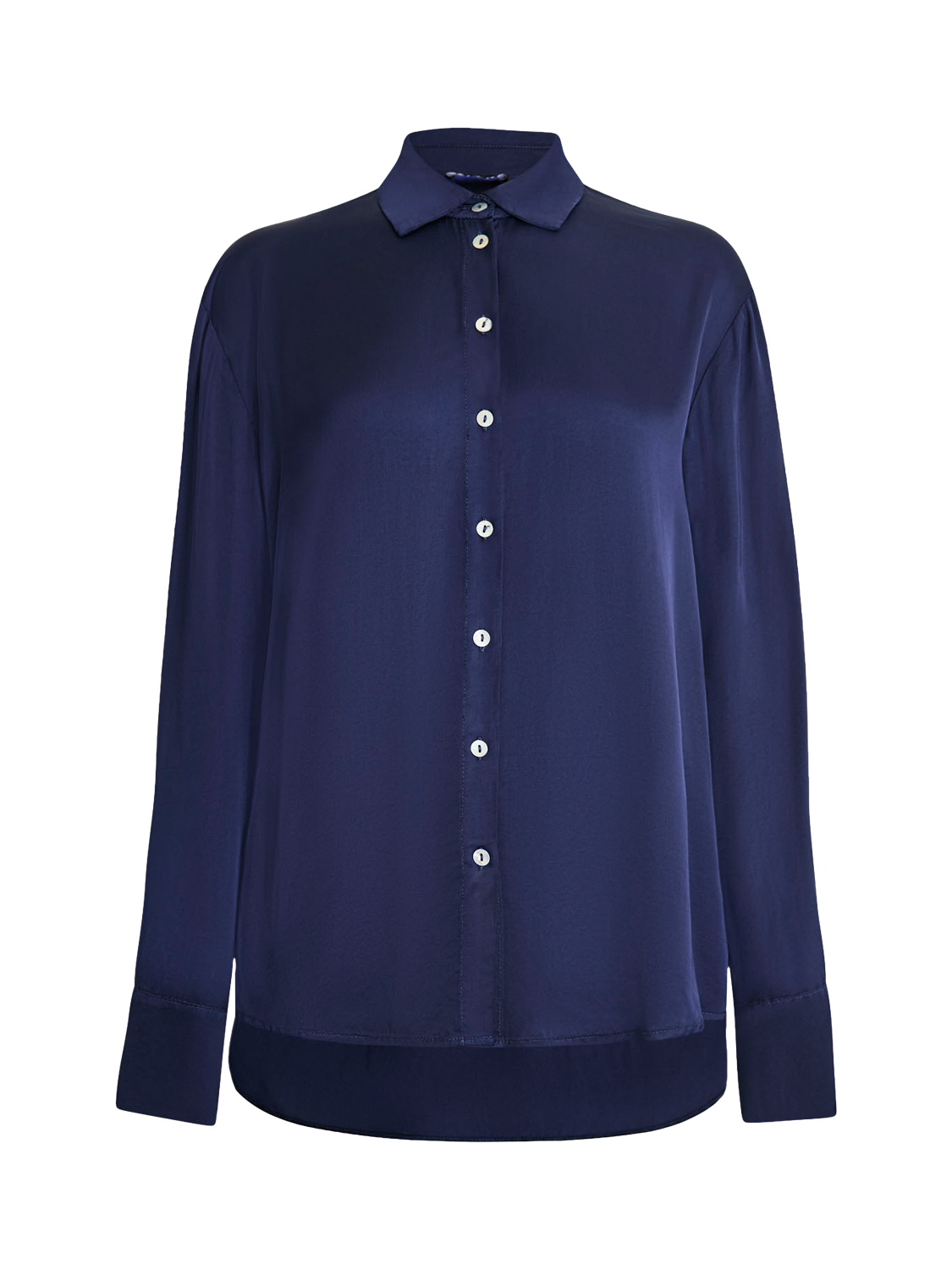 Product image 5 of 5, which shows James Lakeland Satin Long Sleeve Shirt, Dark Blue, 8