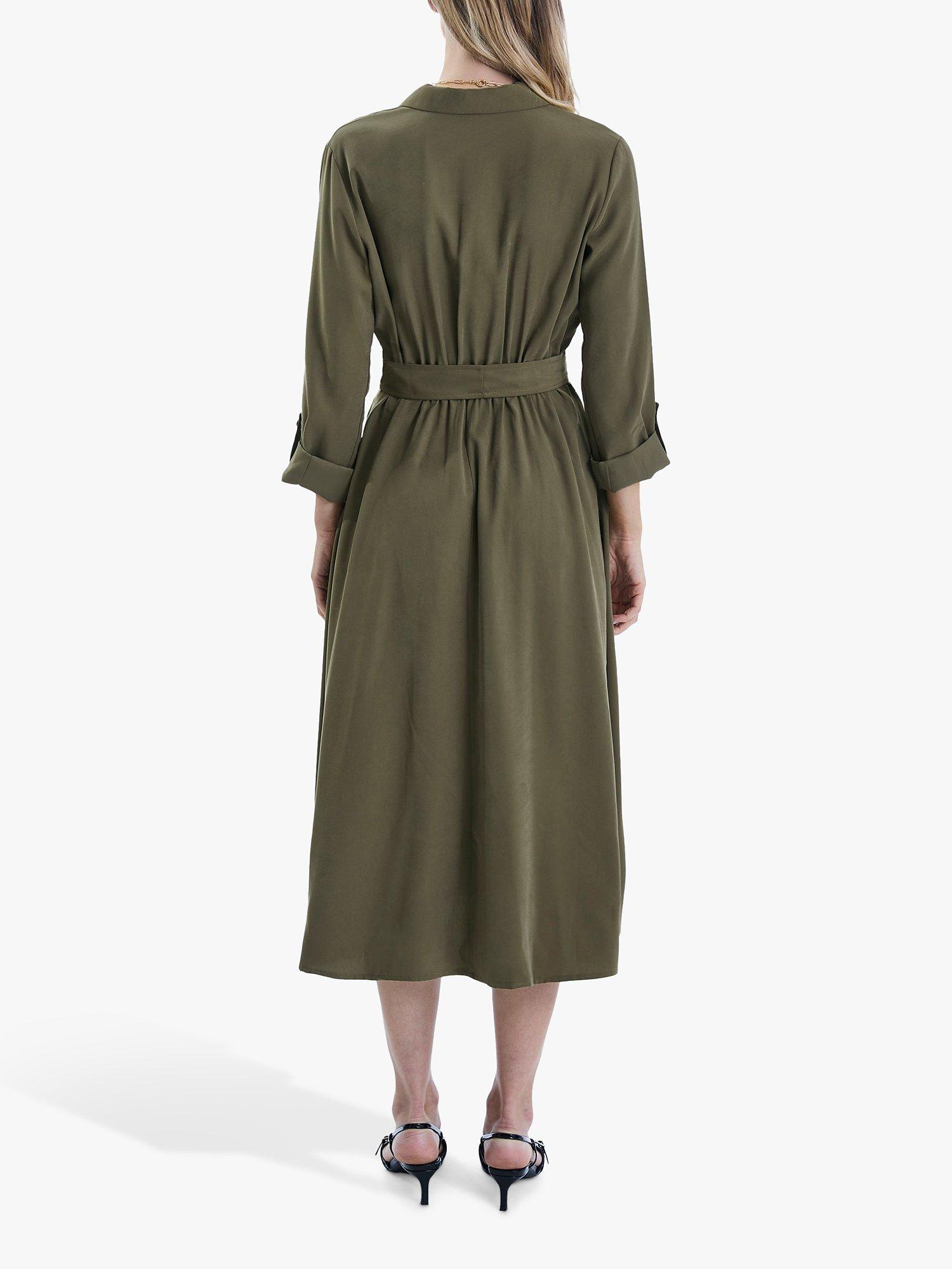 Product image 2 of 5, which shows James Lakeland Belted Suit Midi Dress, Green, 8