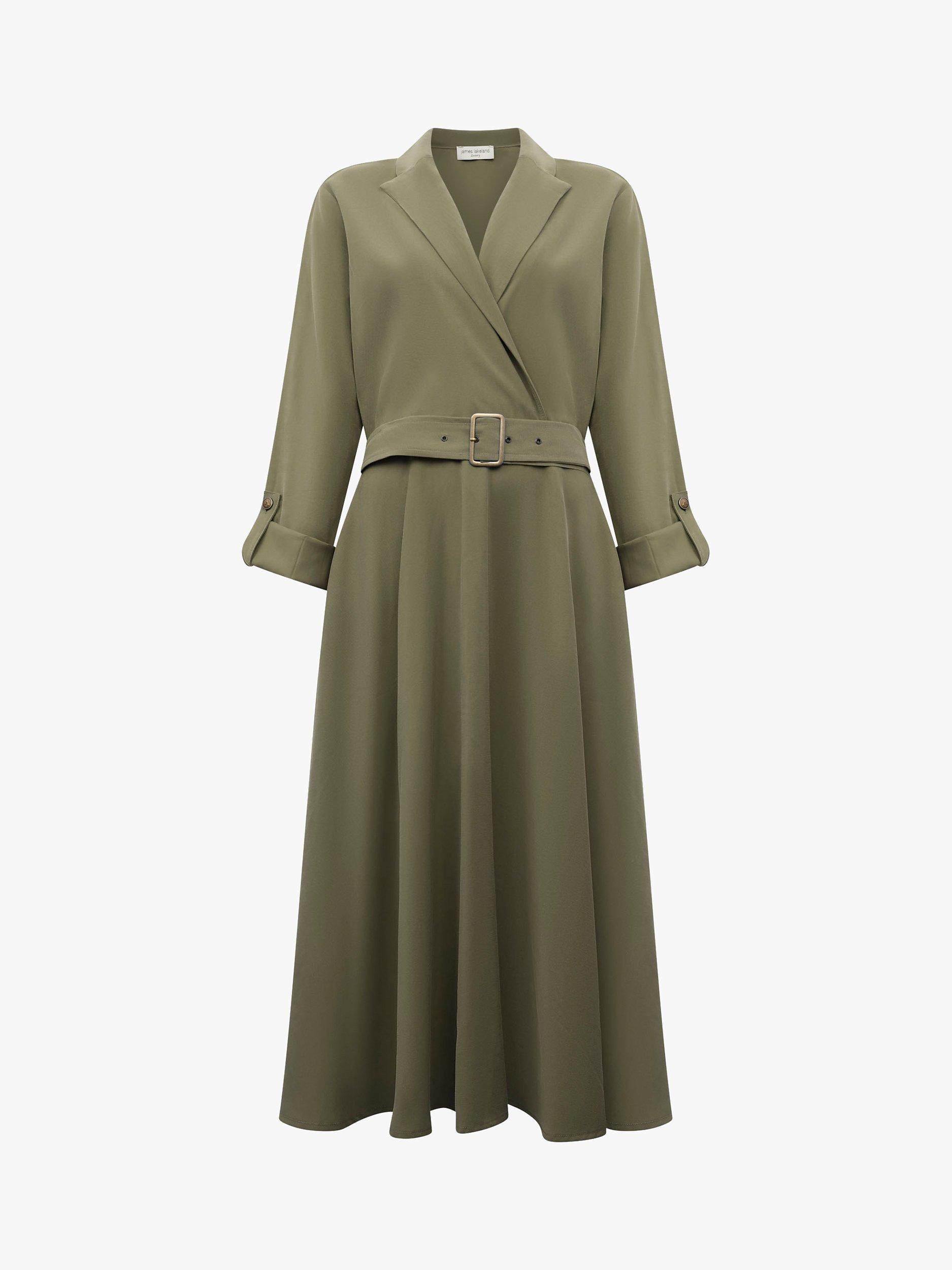 Product image 5 of 5, which shows James Lakeland Belted Suit Midi Dress, Green, 8