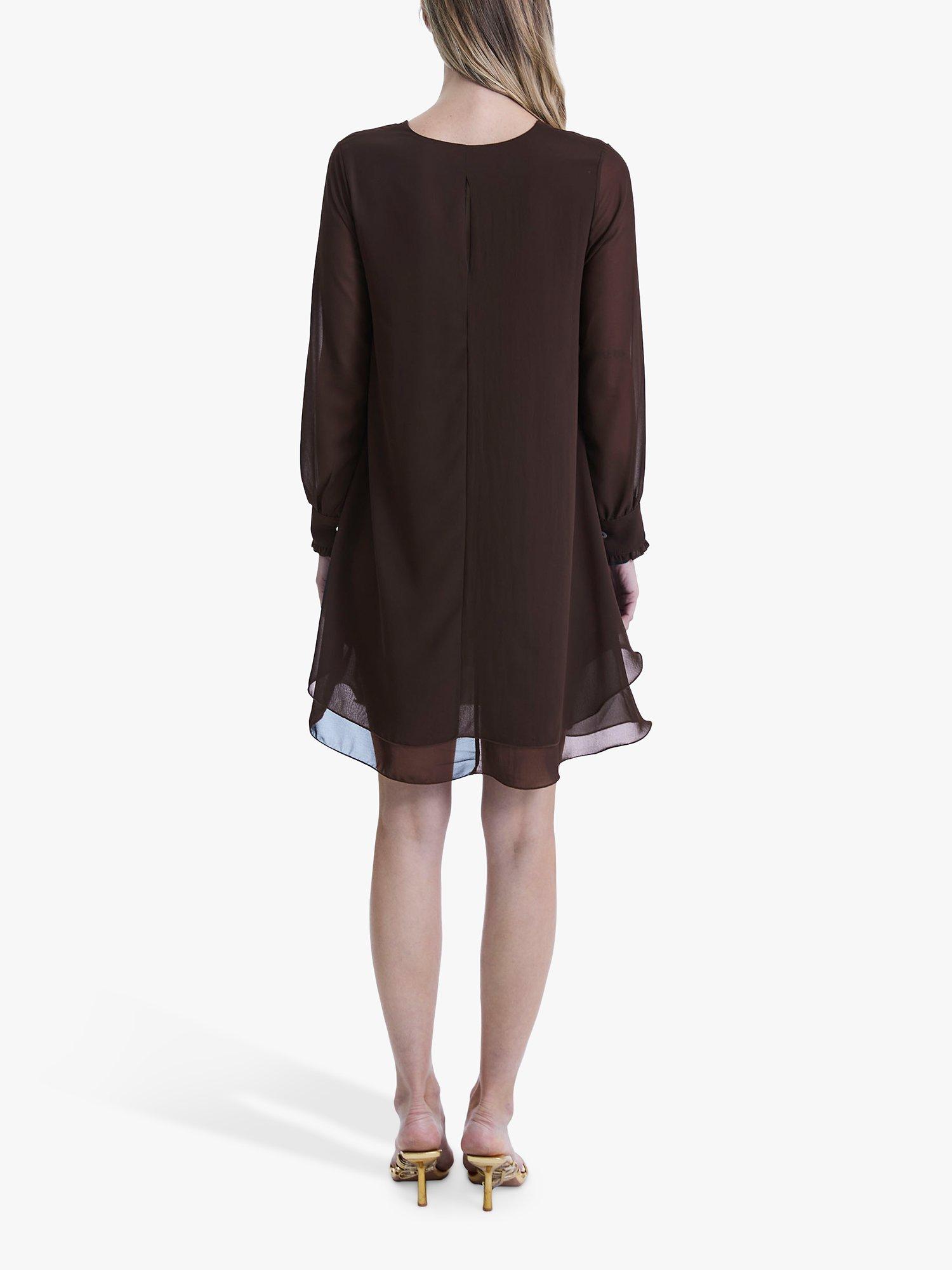 Product image 2 of 5, which shows James Lakeland Wave Hem Dress, Brown, 8