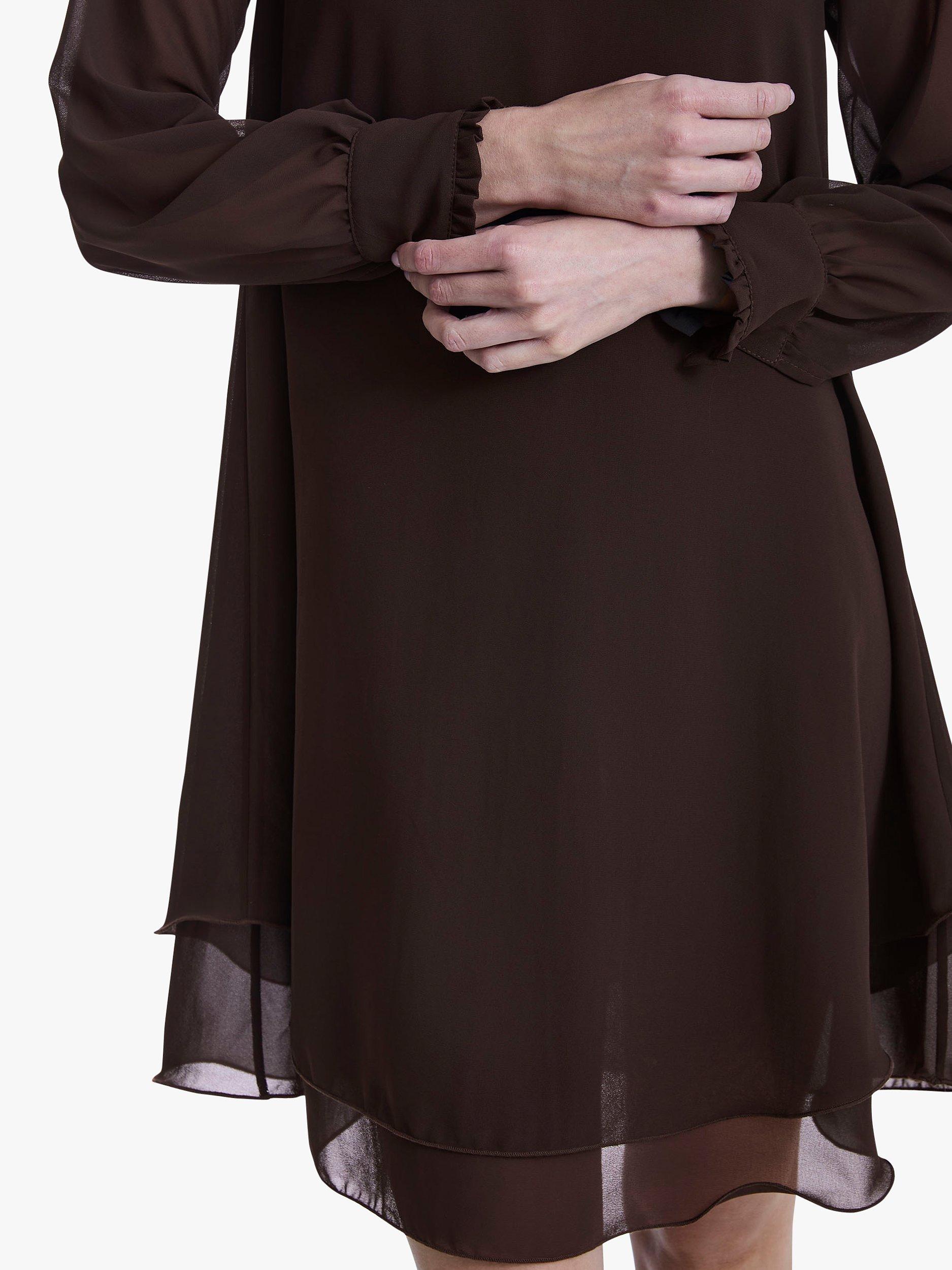 Product image 3 of 5, which shows James Lakeland Wave Hem Dress, Brown, 8