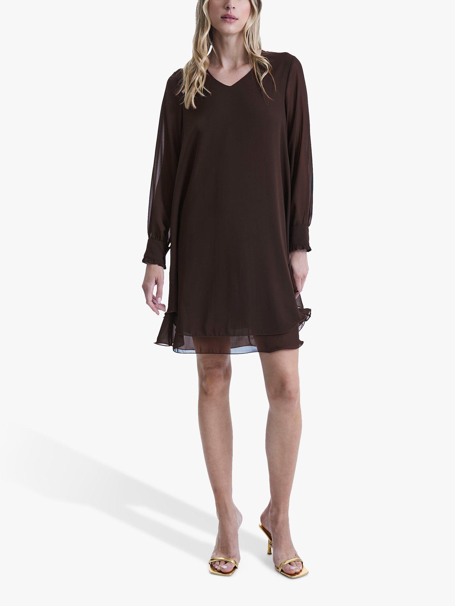 Product image 4 of 5, which shows James Lakeland Wave Hem Dress, Brown, 8