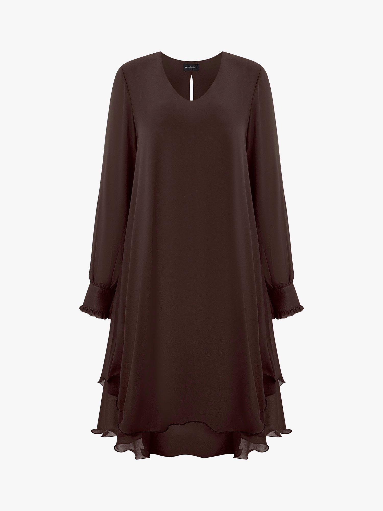 Product image 5 of 5, which shows James Lakeland Wave Hem Dress, Brown, 8
