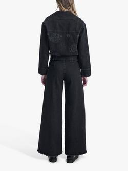 James Lakeland Denim Biker Jacket, Black - view 2, Black