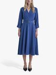 James Lakeland Belted Suit Midi Dress, Denim