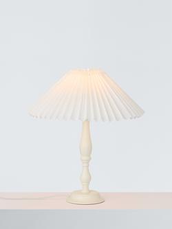 John Lewis Pleated Tapered Cotton Lampshade, Marshmallow