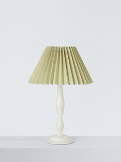 John Lewis Pleated Tapered Cotton Lampshade - view 2, Pistachio