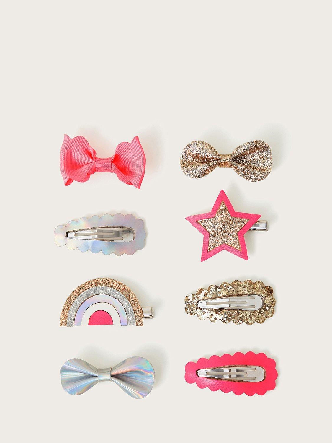 Monsoon Kids Rainbow Novelty Hair Clips Pack of 8 Multi