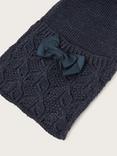 Monsoon Kids' Bow Sparkle Scarf, Navy