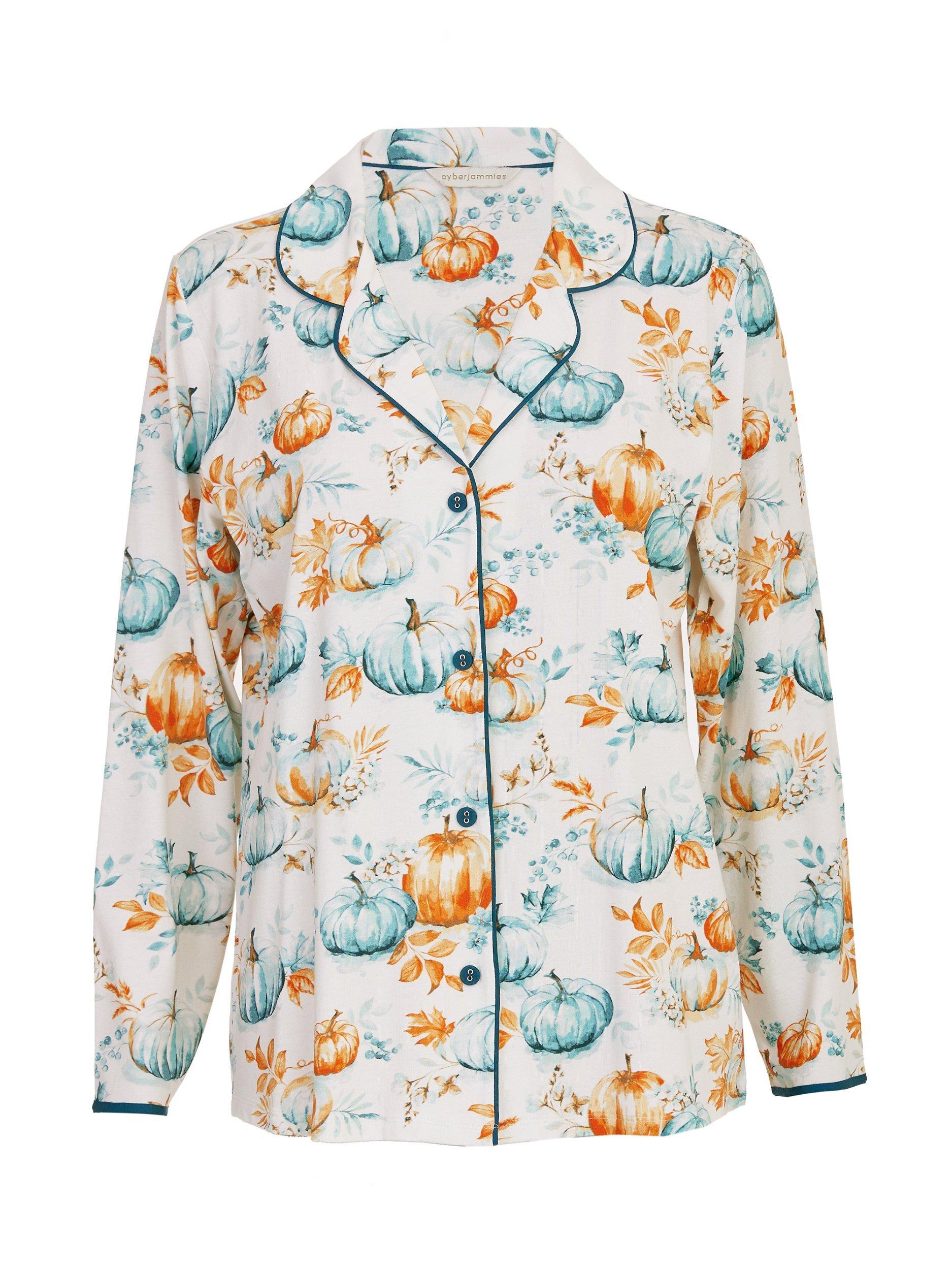 Product image 4 of 4, which shows Cyberjammies Goldie Pumpkin Pyjama Shirt, Cream, 6