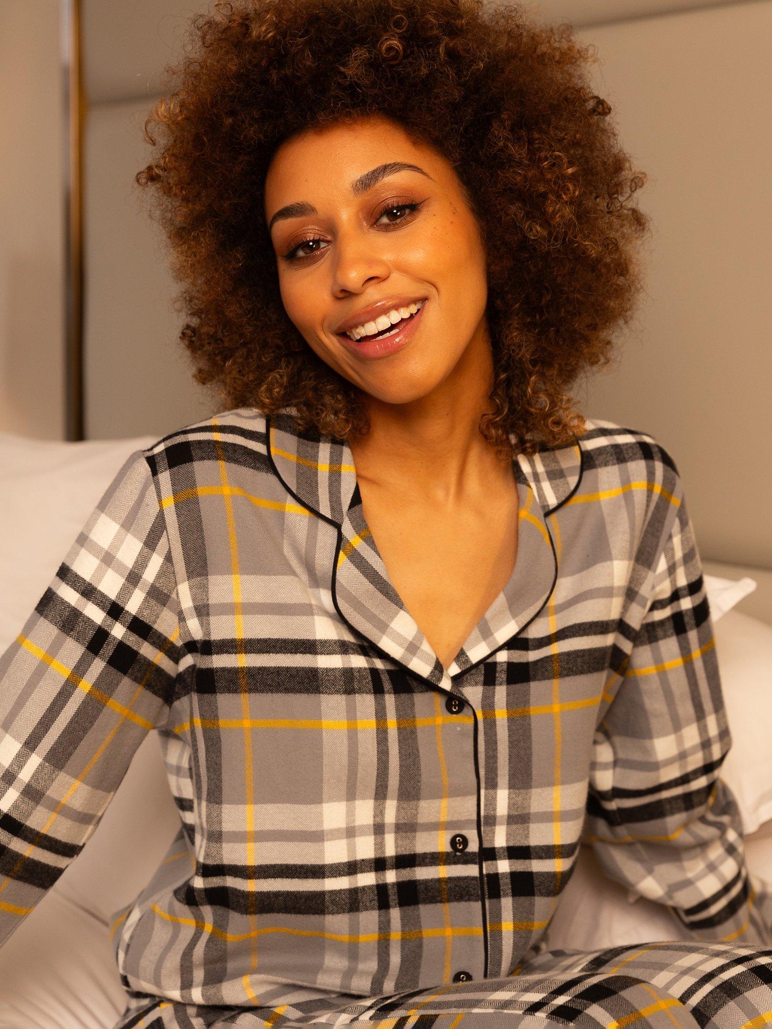 Product image 1 of 4, which shows Cyberjammies Parker Check Pyjama Shirt, Grey, 8
