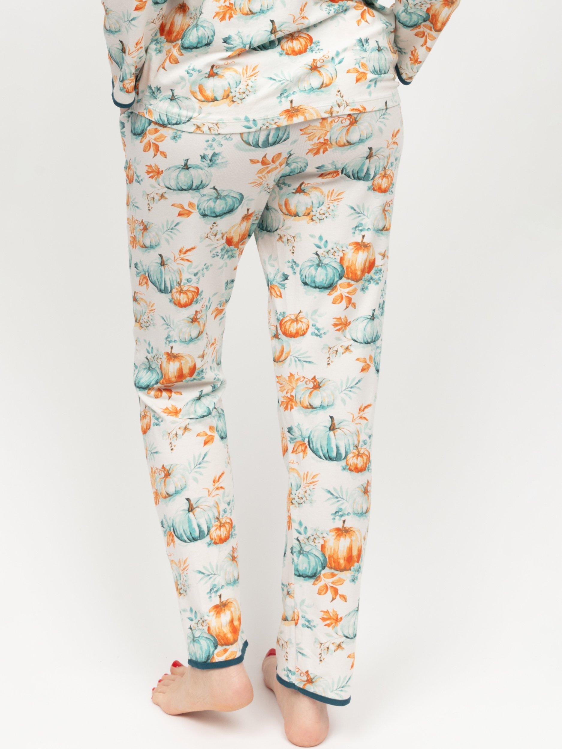 Product image 3 of 4, which shows Cyberjammies Goldie Pumpkin Pyjama Bottoms, Cream, 6