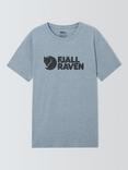 Fjällräven Cotton Blend Regular Fit Short Sleeve Logo T-Shirt, Uncle Blue-melange