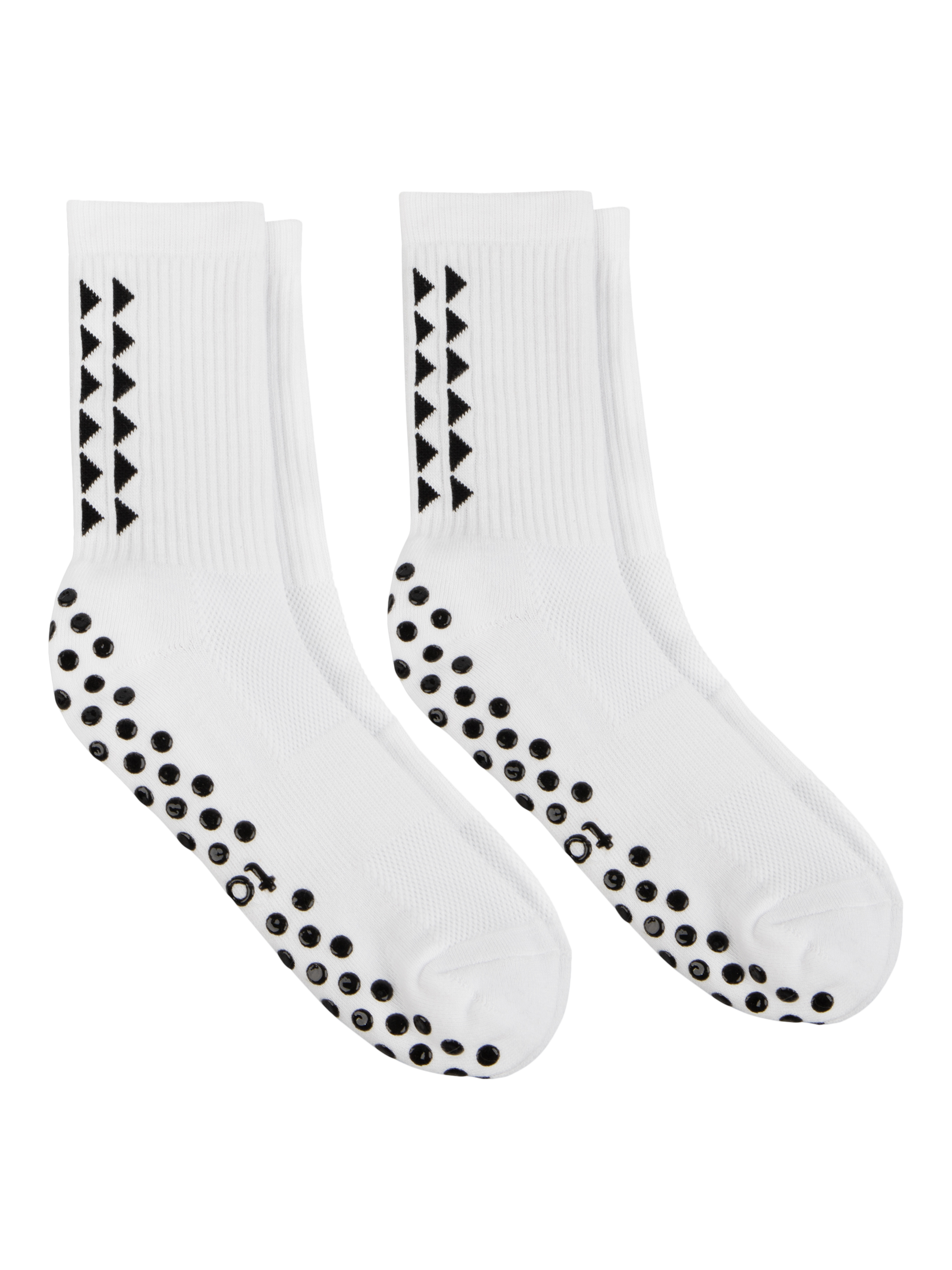 Product image 1 of 6, which shows totes Unisex Gripper Sports Socks, Pack of 2, White/Black, 3-5.5