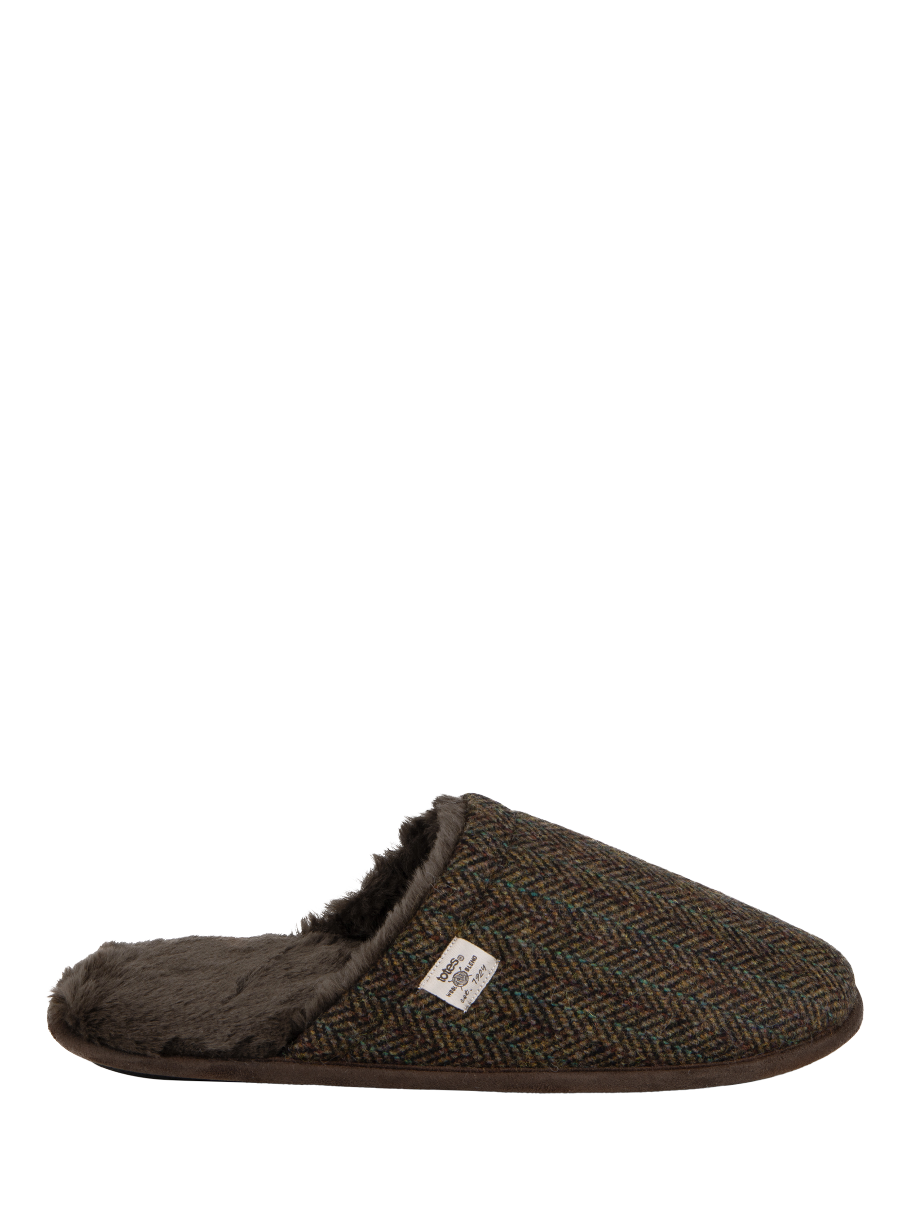 Product image 1 of 8, which shows totes Wool Mule Slippers, Brown, S