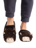 totes Highland Cow Mule Slippers, Brown