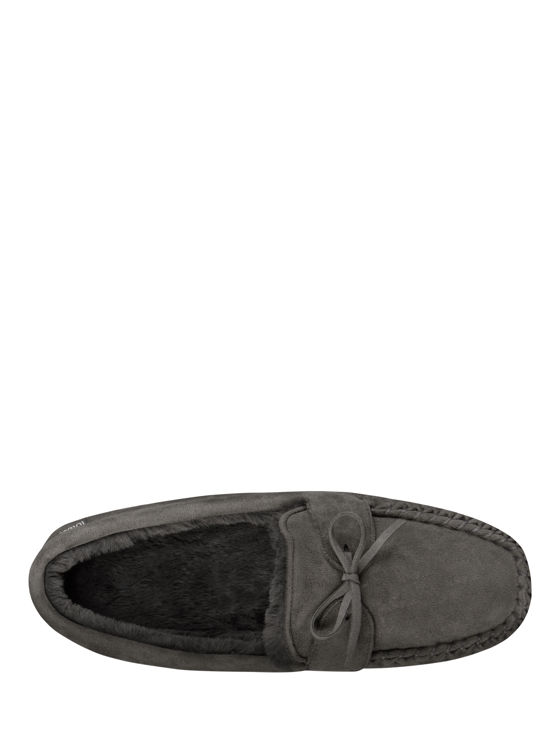 Product image 5 of 8, which shows totes Suede Moc Slippers, Grey, S