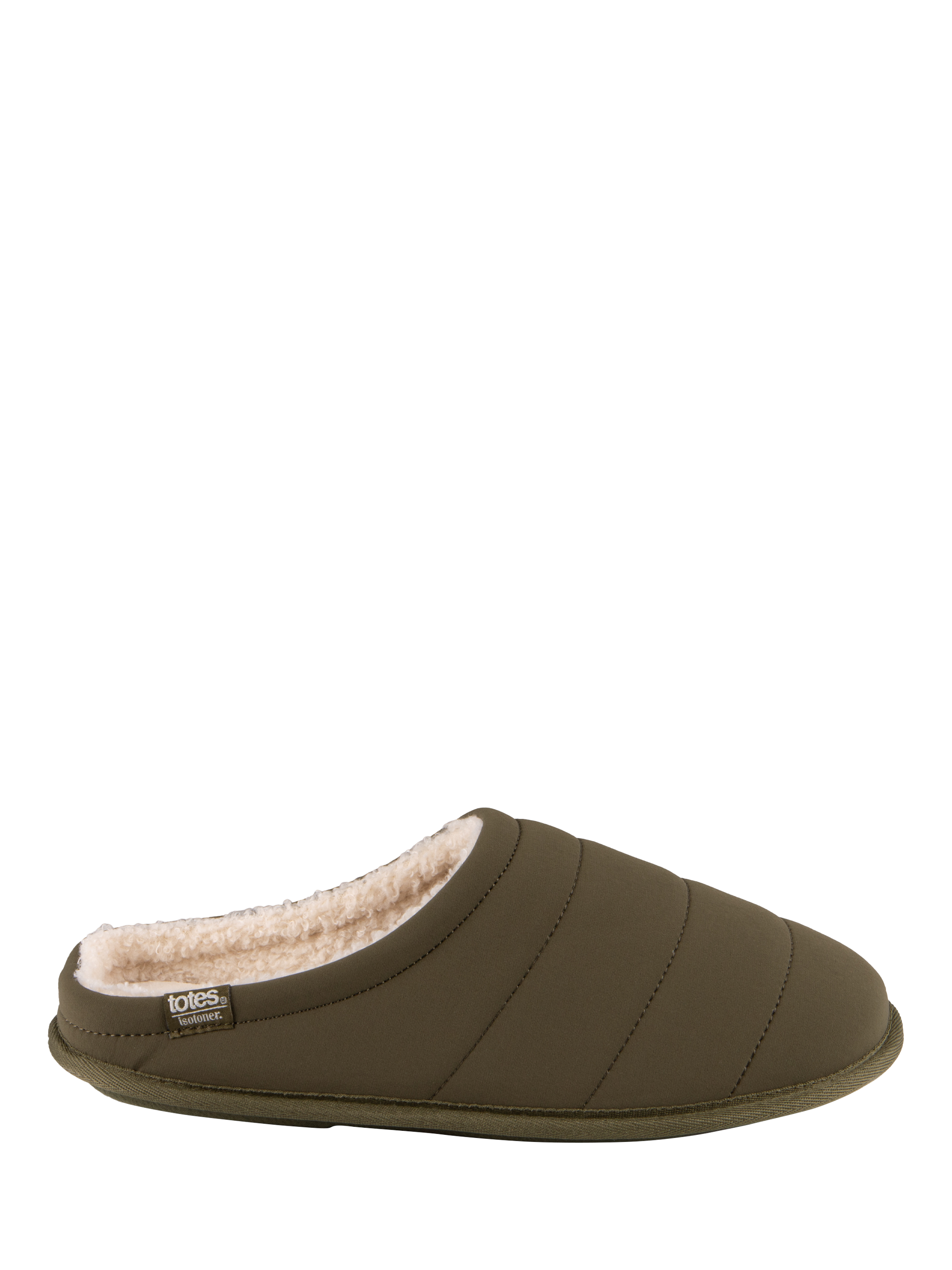 Product image 1 of 7, which shows totes Sport Quilted Mule Slippers, Khaki, 8