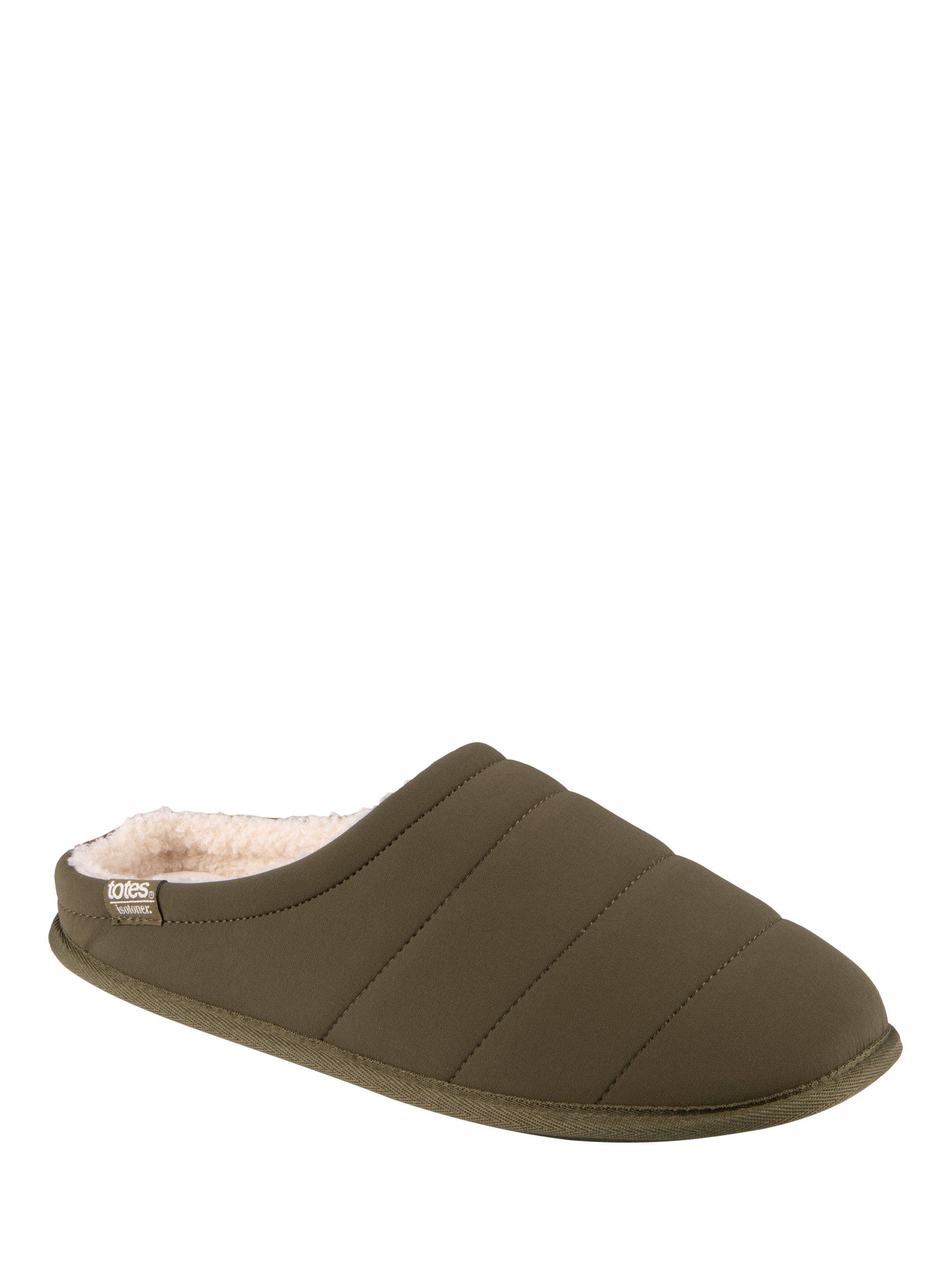 Product image 4 of 7, which shows totes Sport Quilted Mule Slippers, Khaki, 8