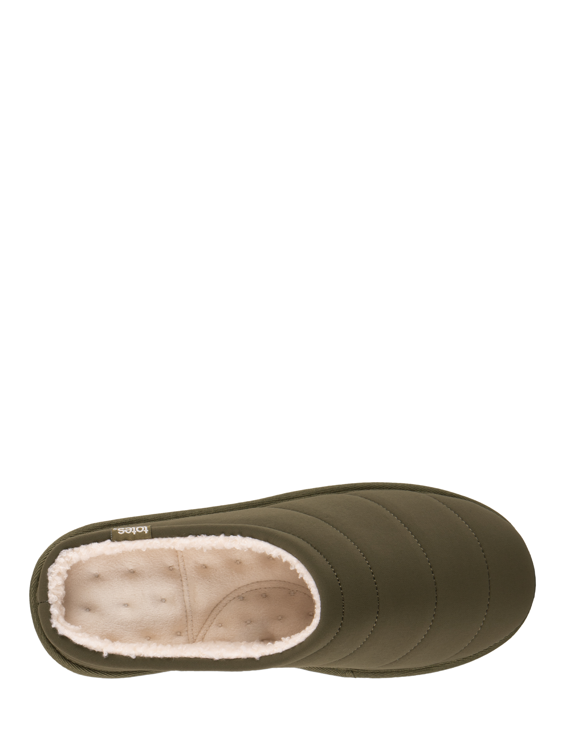 Product image 5 of 7, which shows totes Sport Quilted Mule Slippers, Khaki, 8