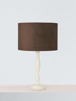 John Lewis Matt Velvet Drum Lampshade, Chocolate Brown