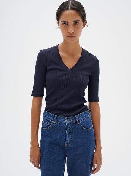 InWear V-Neck Slim Fit T-Shirt, Marine Blue, Marine Blue