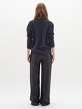 InWear Foster V-Neck Cotton Jumper, Dark Grey Melange