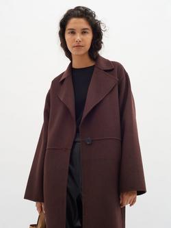 InWear Tilla Wool Blend Duster Coat, Brown Puce