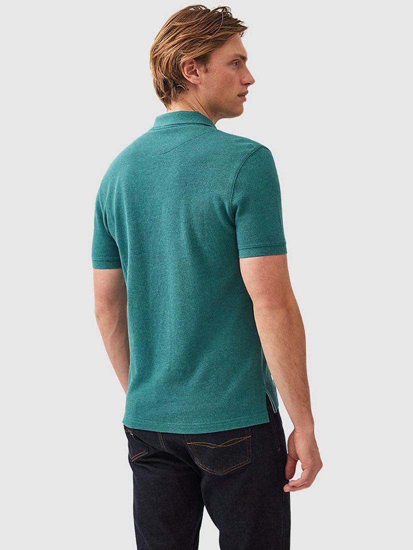 Product image 3 of 5, which shows Rodd & Gunn The Gunn Cotton Slim Fit Short Sleeve Polo Shirt, Jungle, XS