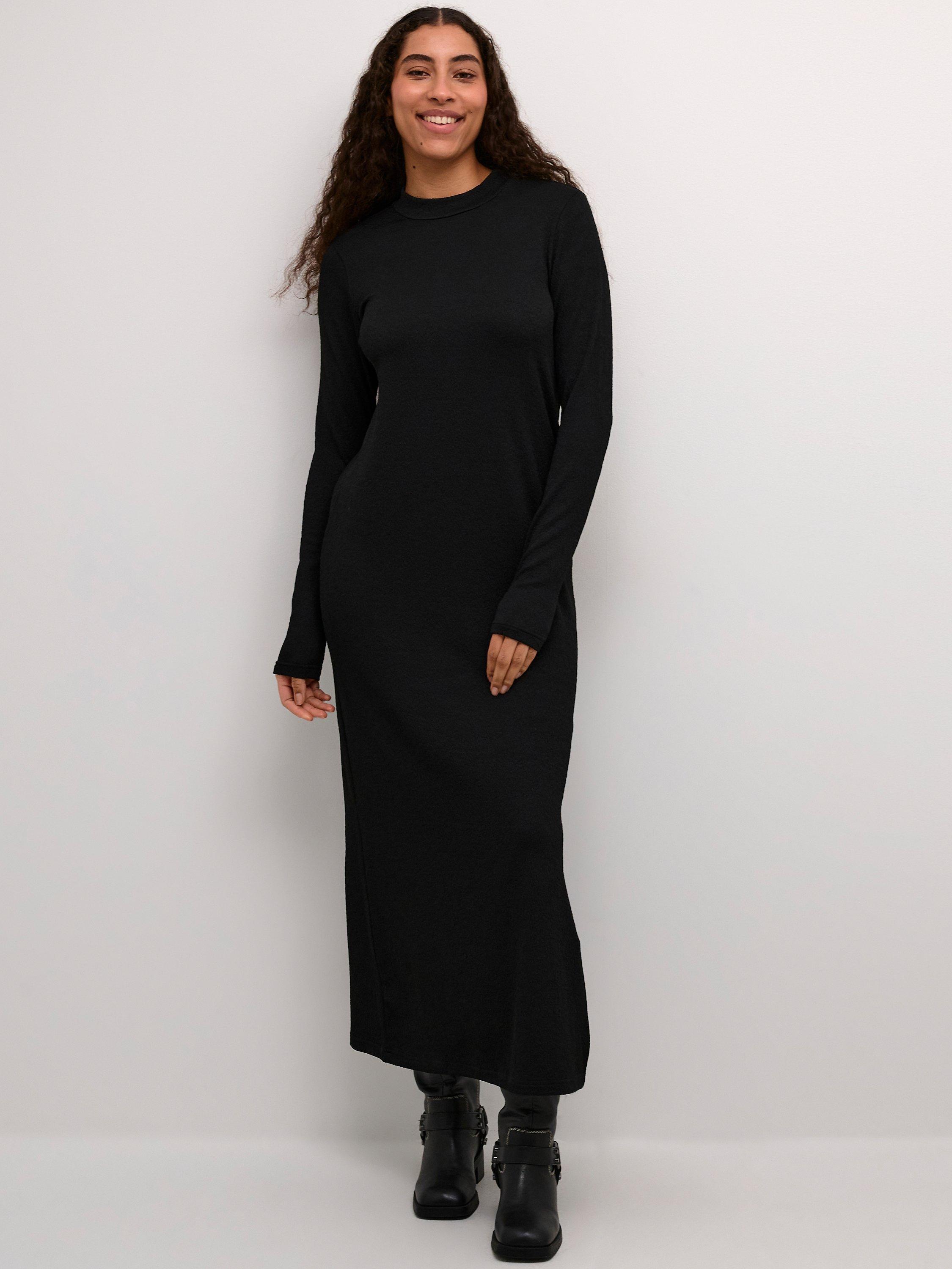 KAFFE Robin Jersey Maxi Dress Deep Black
