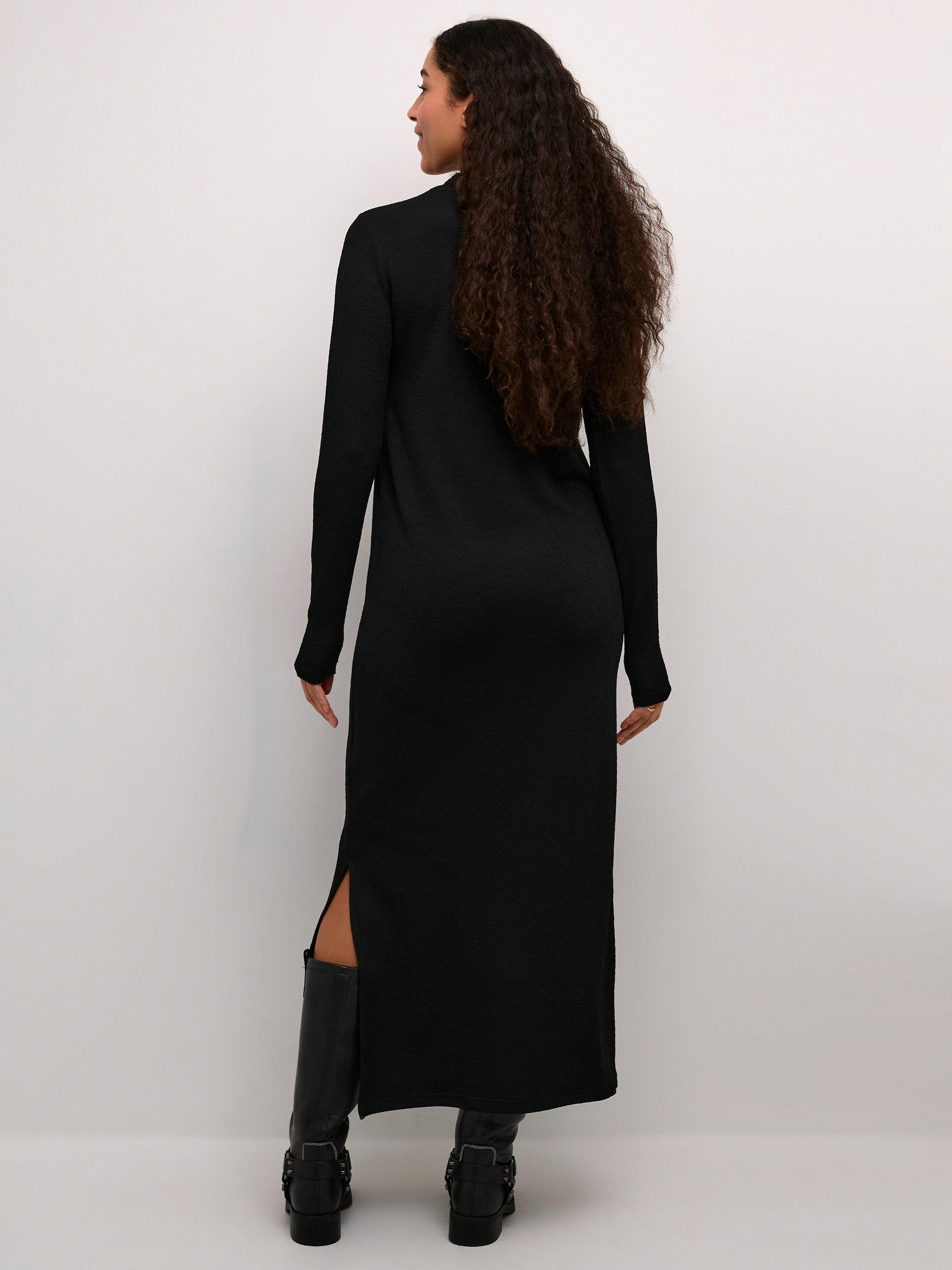 Product image 2 of 5, which shows KAFFE Robin Jersey Maxi Dress, Deep Black, S