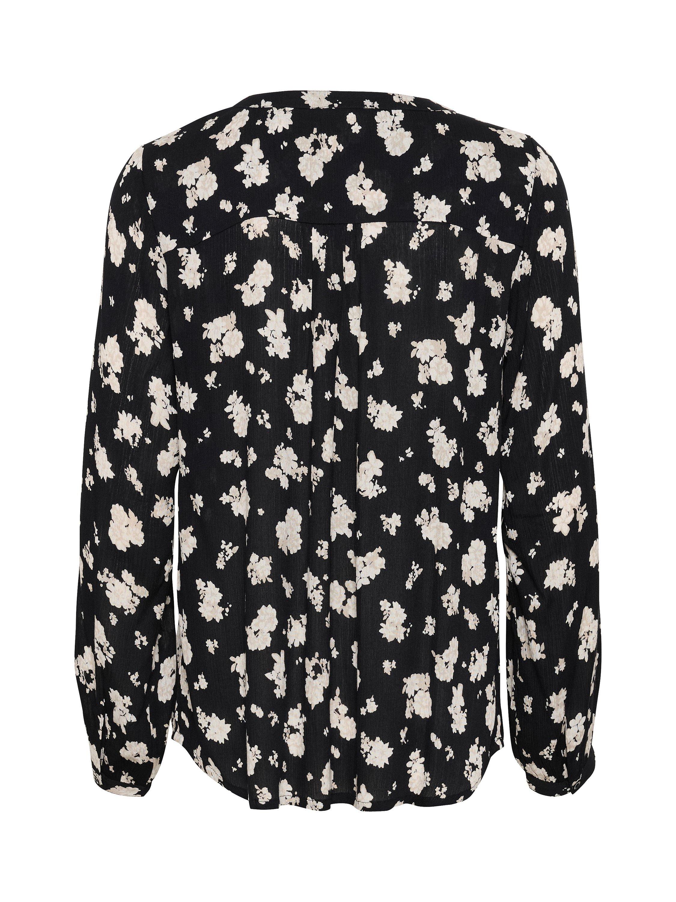 Product image 2 of 2, which shows KAFFE Amber Floral Top, Black/White, 10