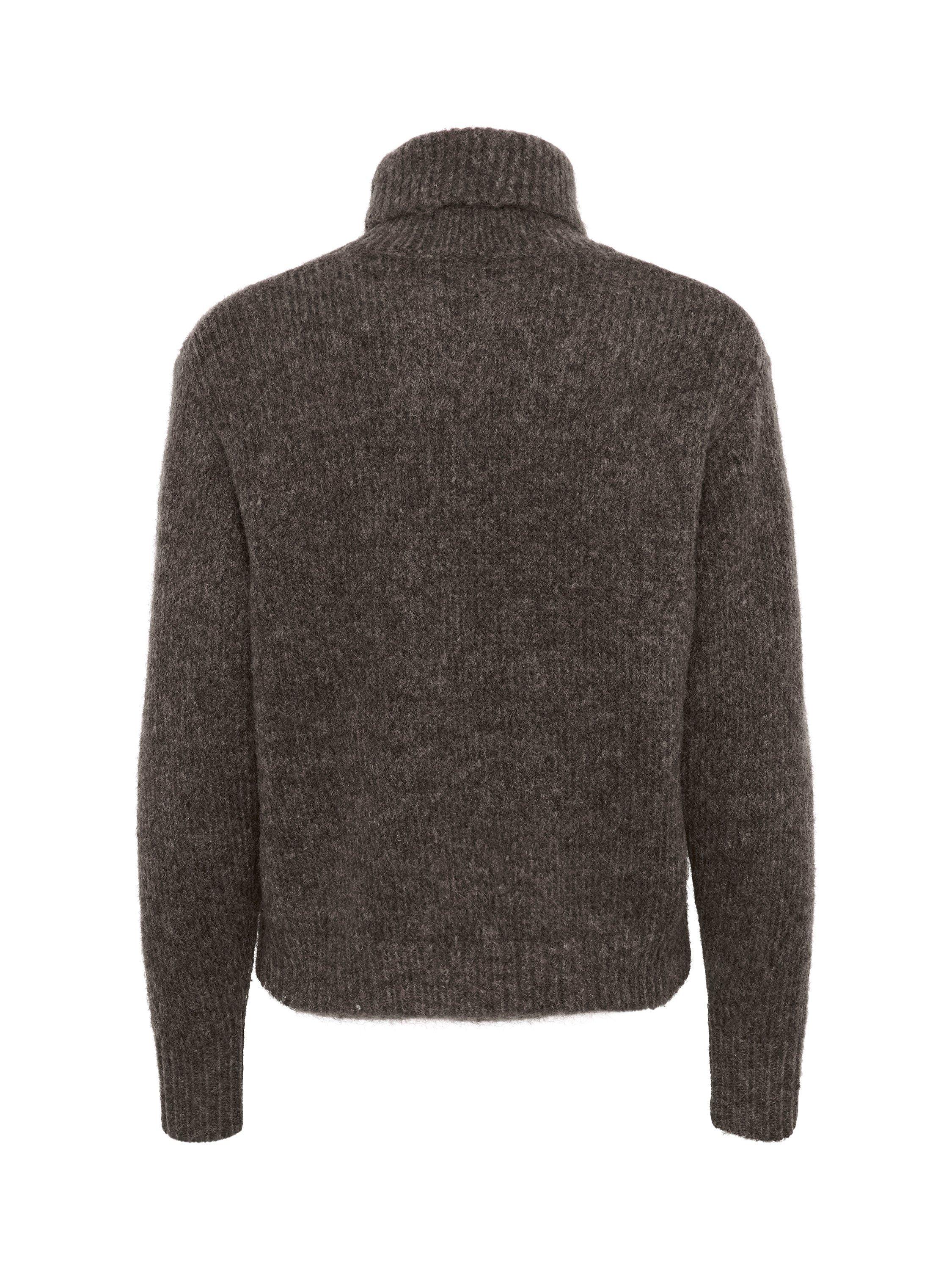 Product image 2 of 2, which shows KAFFE Trina Wool Blend Roll Neck Jumper, Major Brown Melange, XL