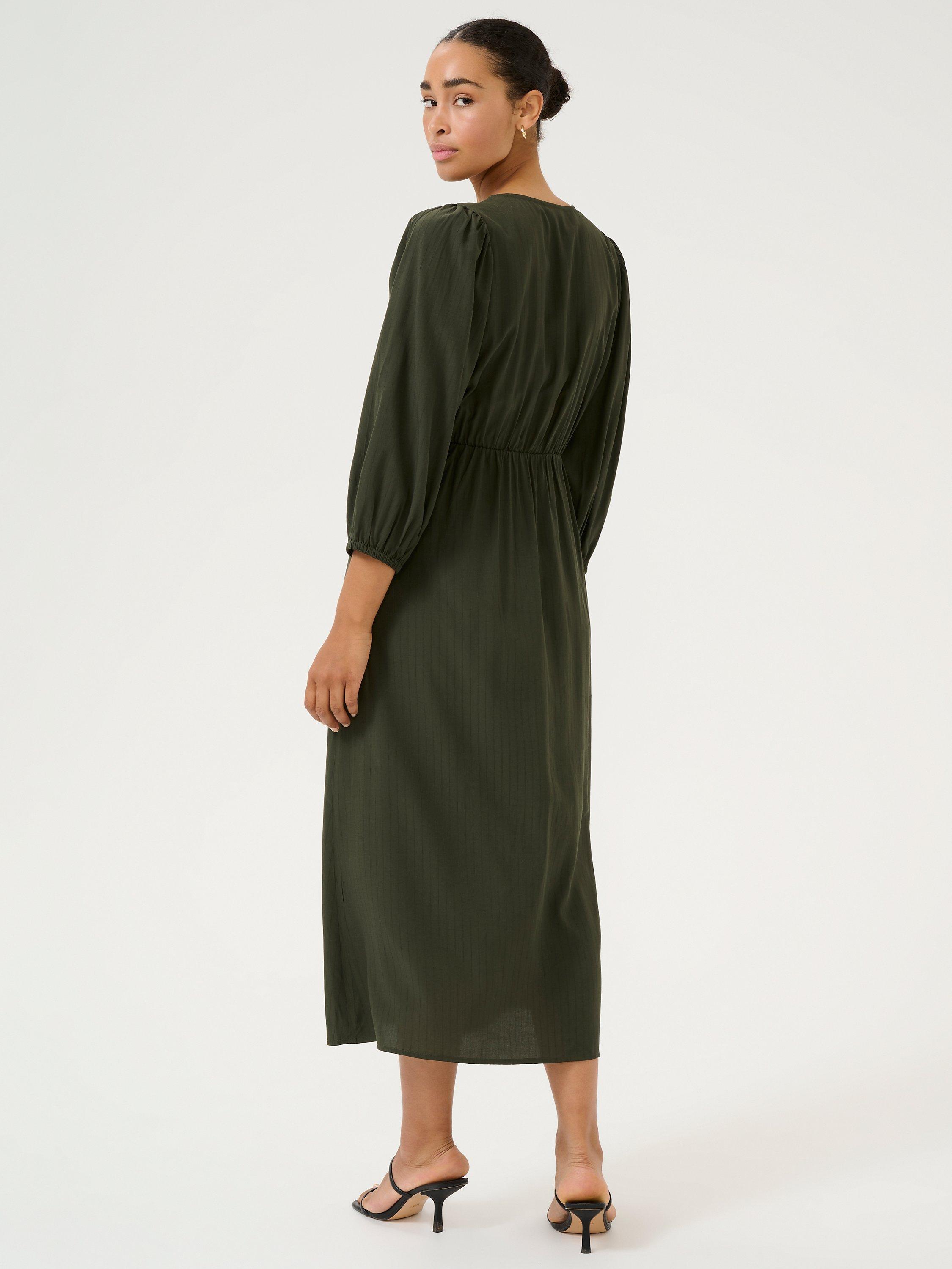 Product image 2 of 5, which shows KAFFE Dorit Maxi Dress, Green, 8
