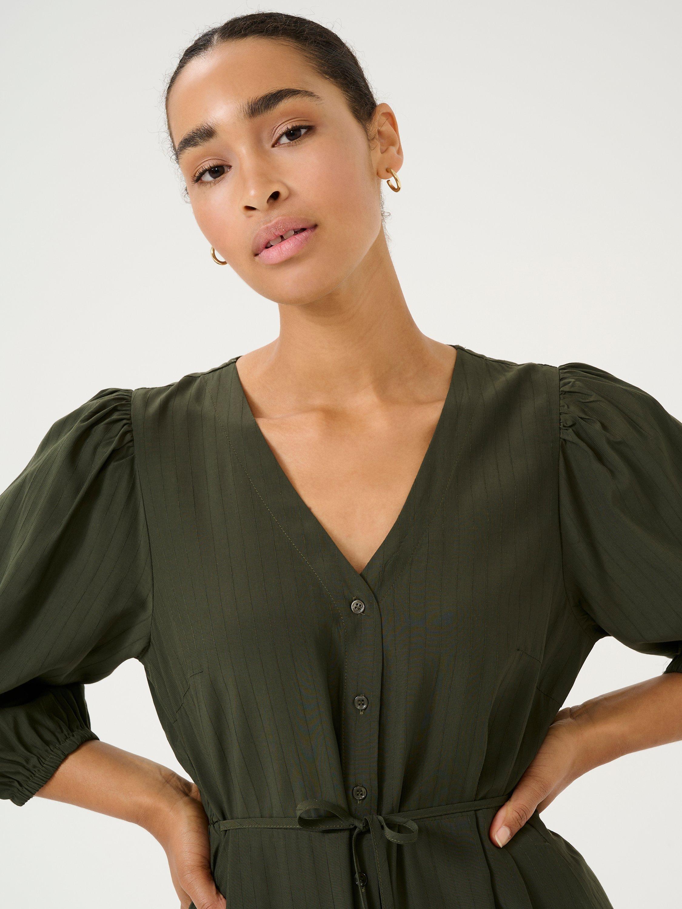Product image 3 of 5, which shows KAFFE Dorit Maxi Dress, Green, 8