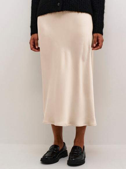 KAFFE Lotte Satin Skirt, Feather Grey, Feather Grey