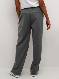 KAFFE Jenny Wide Leg Tie Waist Trousers, Black Oyster - view 2, Black Oyster