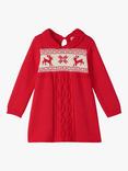 Hatley Kids' Festive Sweater Dress, Red