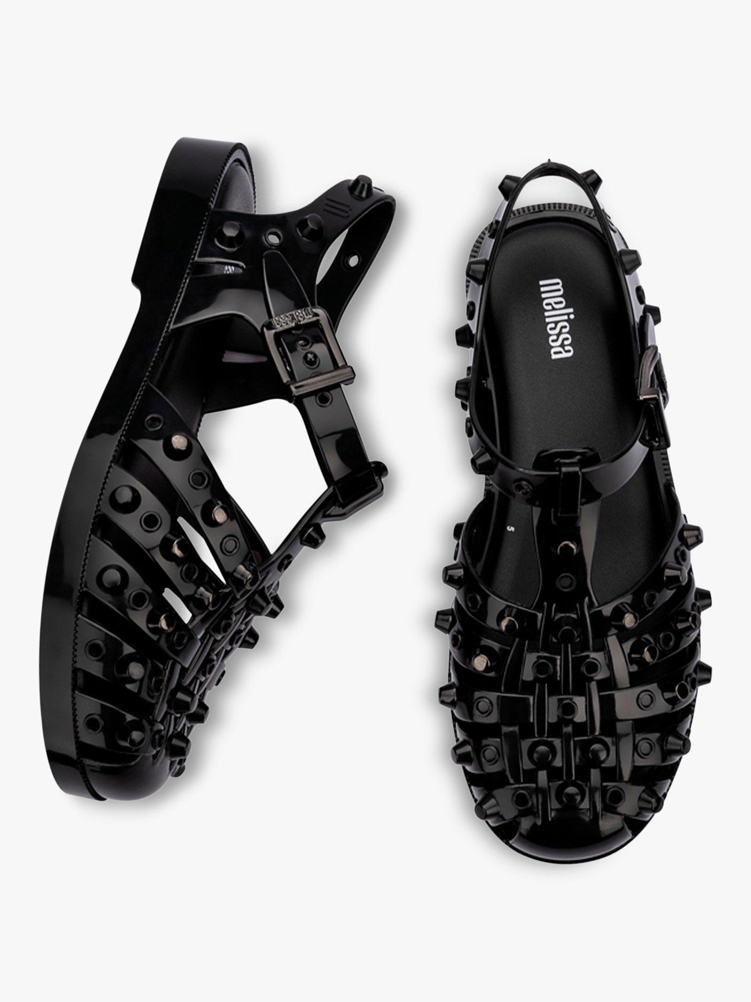 Product image 3 of 4, which shows Melissa Possession Studs Jelly Fisherman Sandals, Black, Black, 3