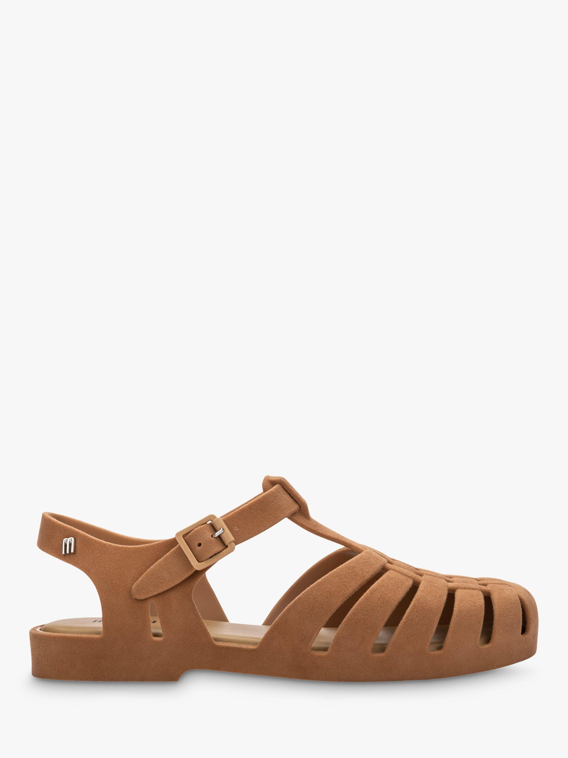 Product image 1 of 6, which shows Melissa Possession Flocked Jelly Fisherman Sandals, Nude, 3