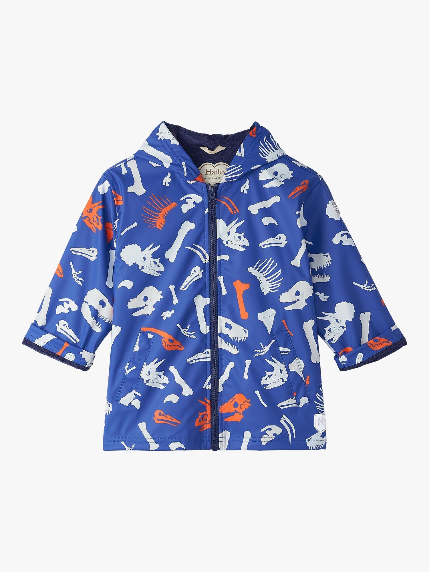 Hatley Kids Dino Fossils Print Colour Changing Waterproof Rain Jacket Surf The Web