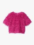 Hatley Kids' Fluffy Knitted Top, Rose Violet