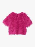 Hatley Kids' Fluffy Knitted Top, Rose Violet