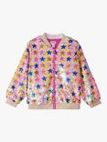 Hatley Kids' Sequin Bomber Jacket, Pink